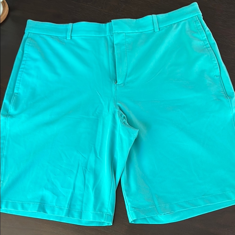 Nike Turquoise Flat Front Shorts Tailored Summer Style